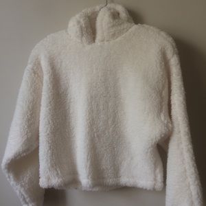 White fleece top